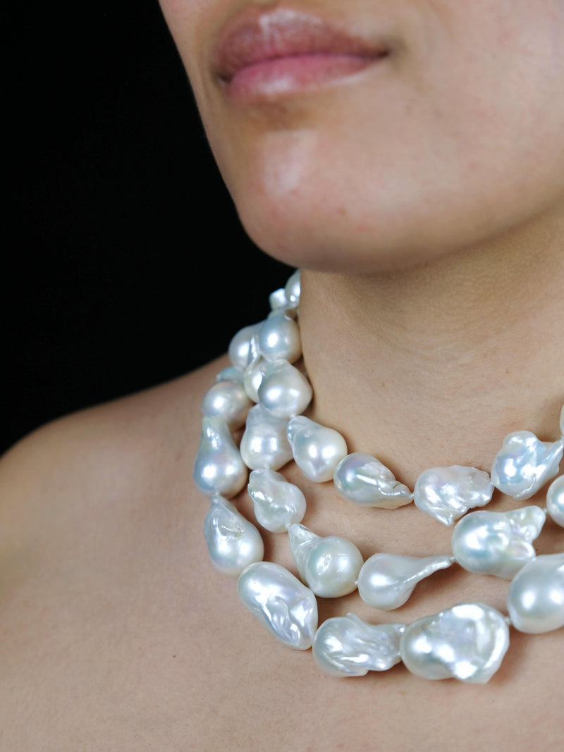 Necklace: baroque pearls