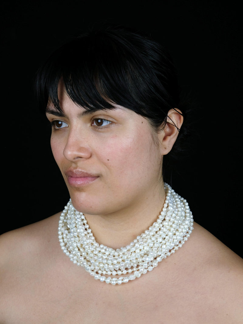 Necklace: freshwater pearls, baroque pearls