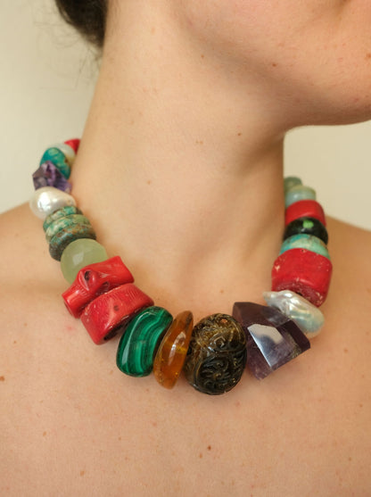 Necklace: mixed materials