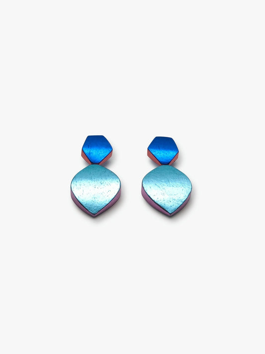 Amia earring: multi-coloured foil