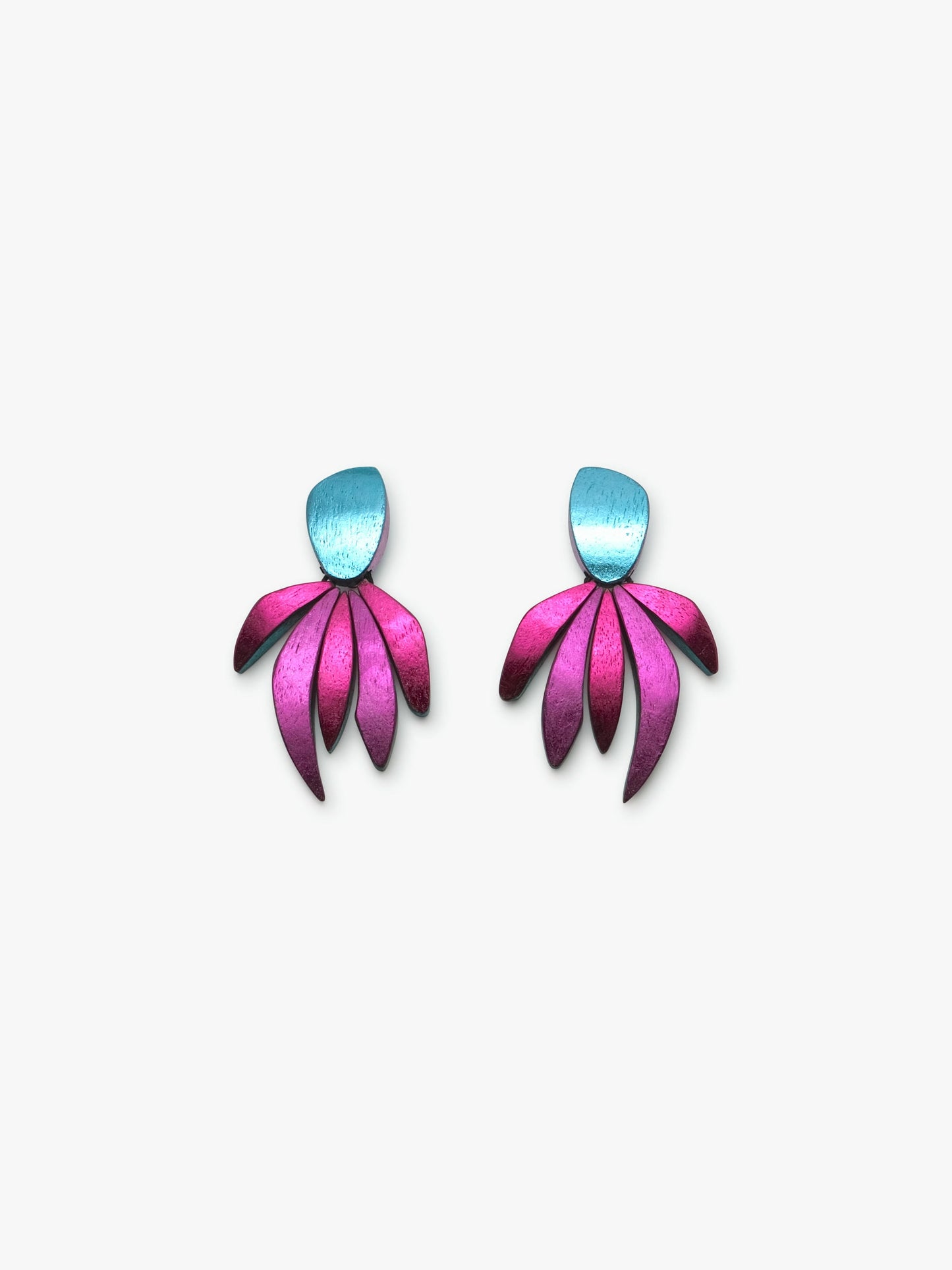 Tia earring: multi-coloured foil