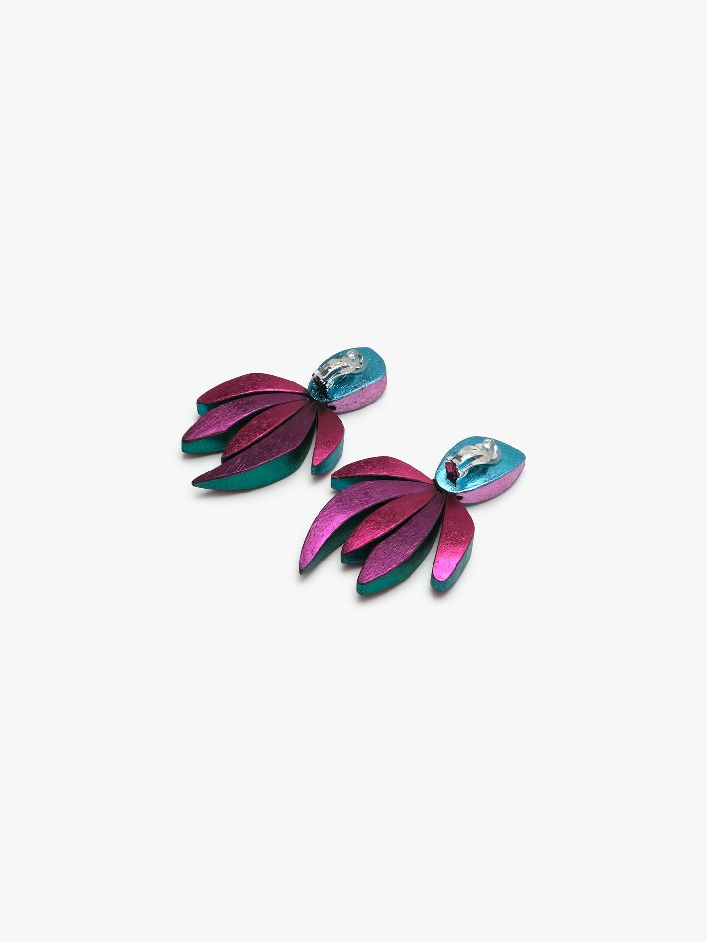 Tia earring: multi-coloured foil