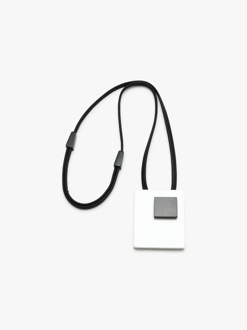 Fay pendant: black/white acrylic