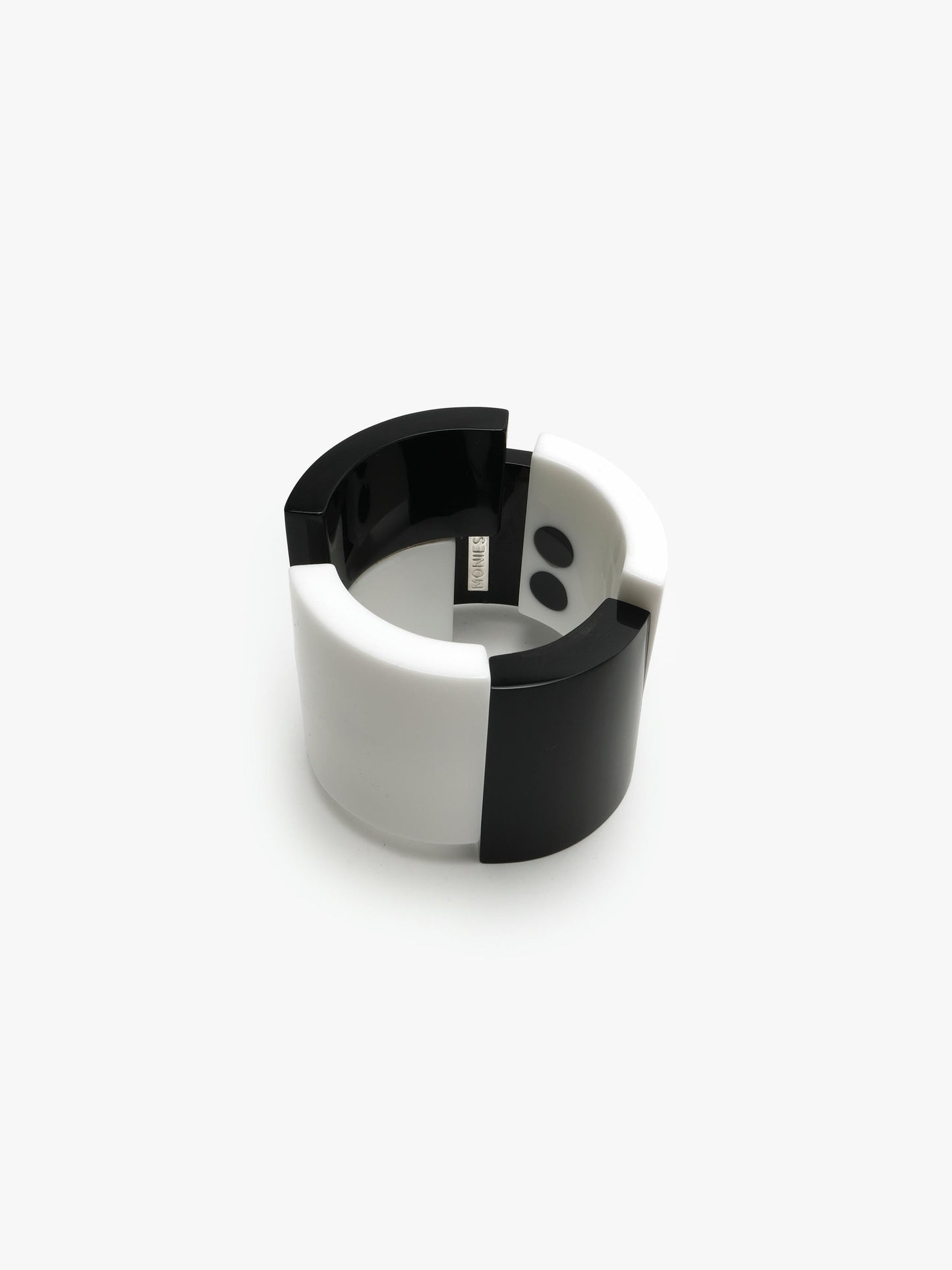 Blake bracelet: black/white acrylic