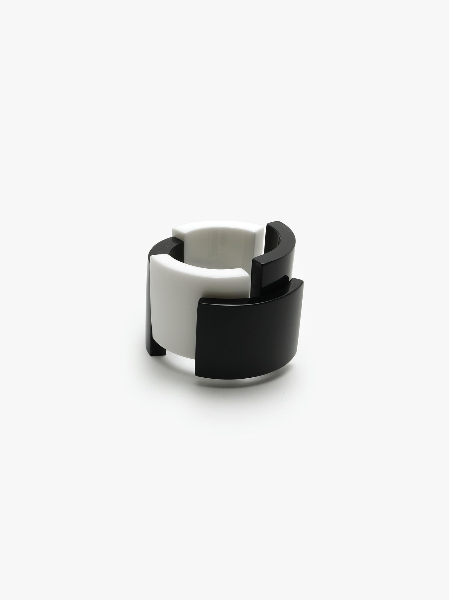 Blake bracelet: black/white acrylic