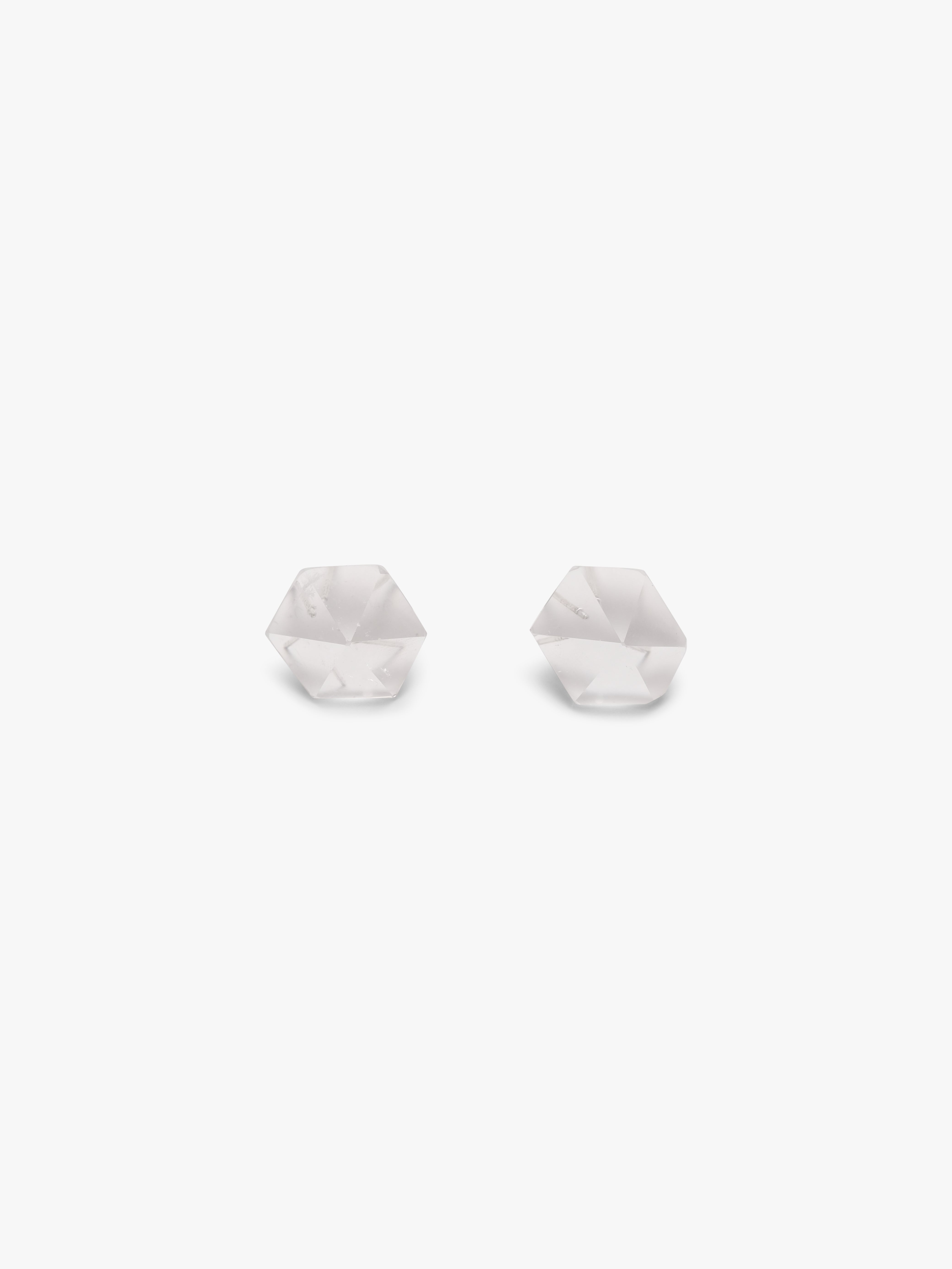 Éclat stud earrings: mountain crystal