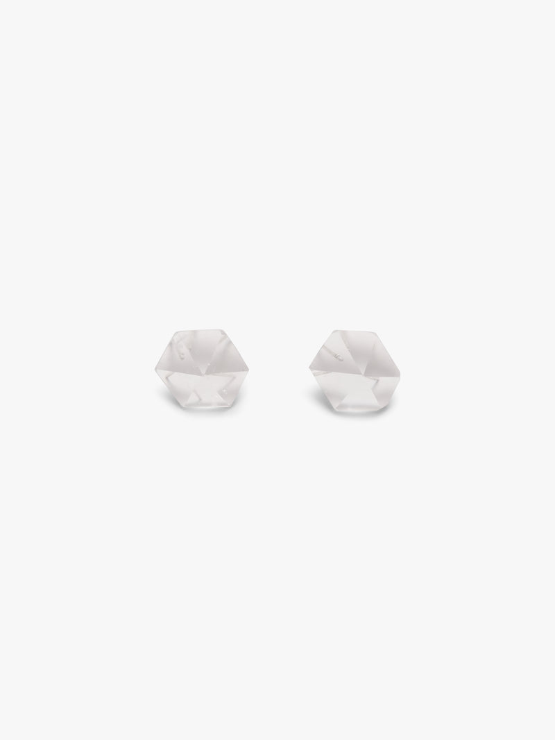 Éclat stud earrings: mountain crystal