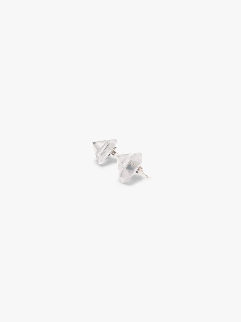 Éclat stud earrings: mountain crystal