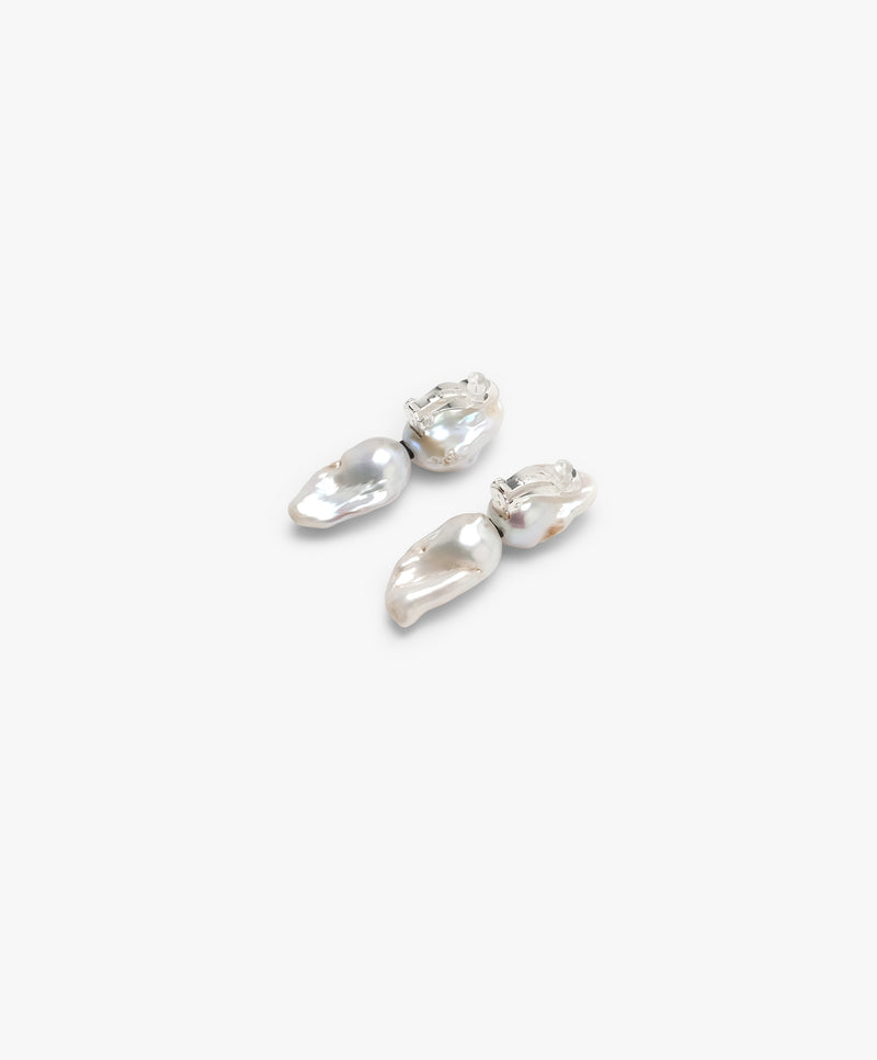 Sable earrings: double baroque pearls