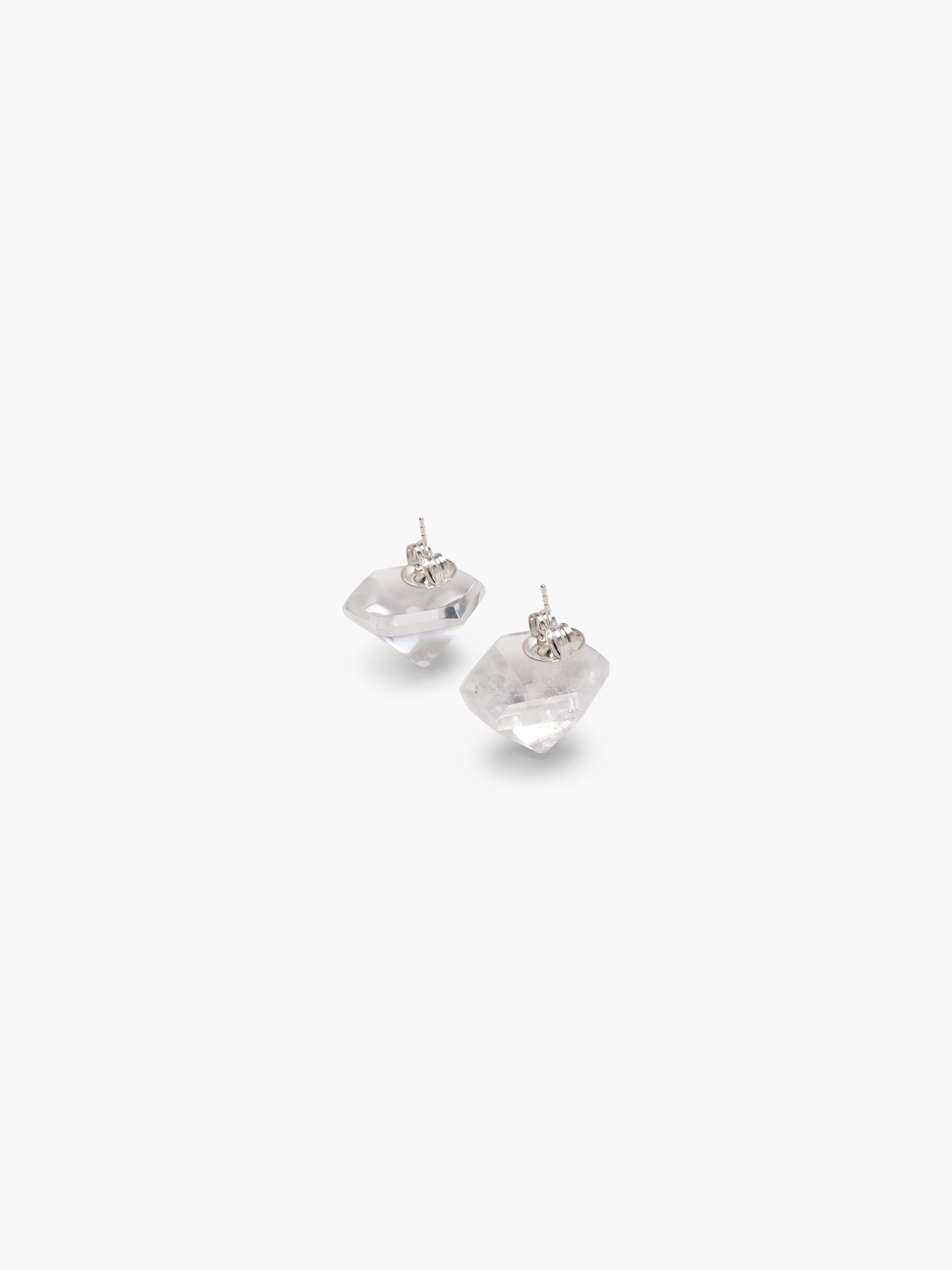 Éclat stud earrings: mountain crystal