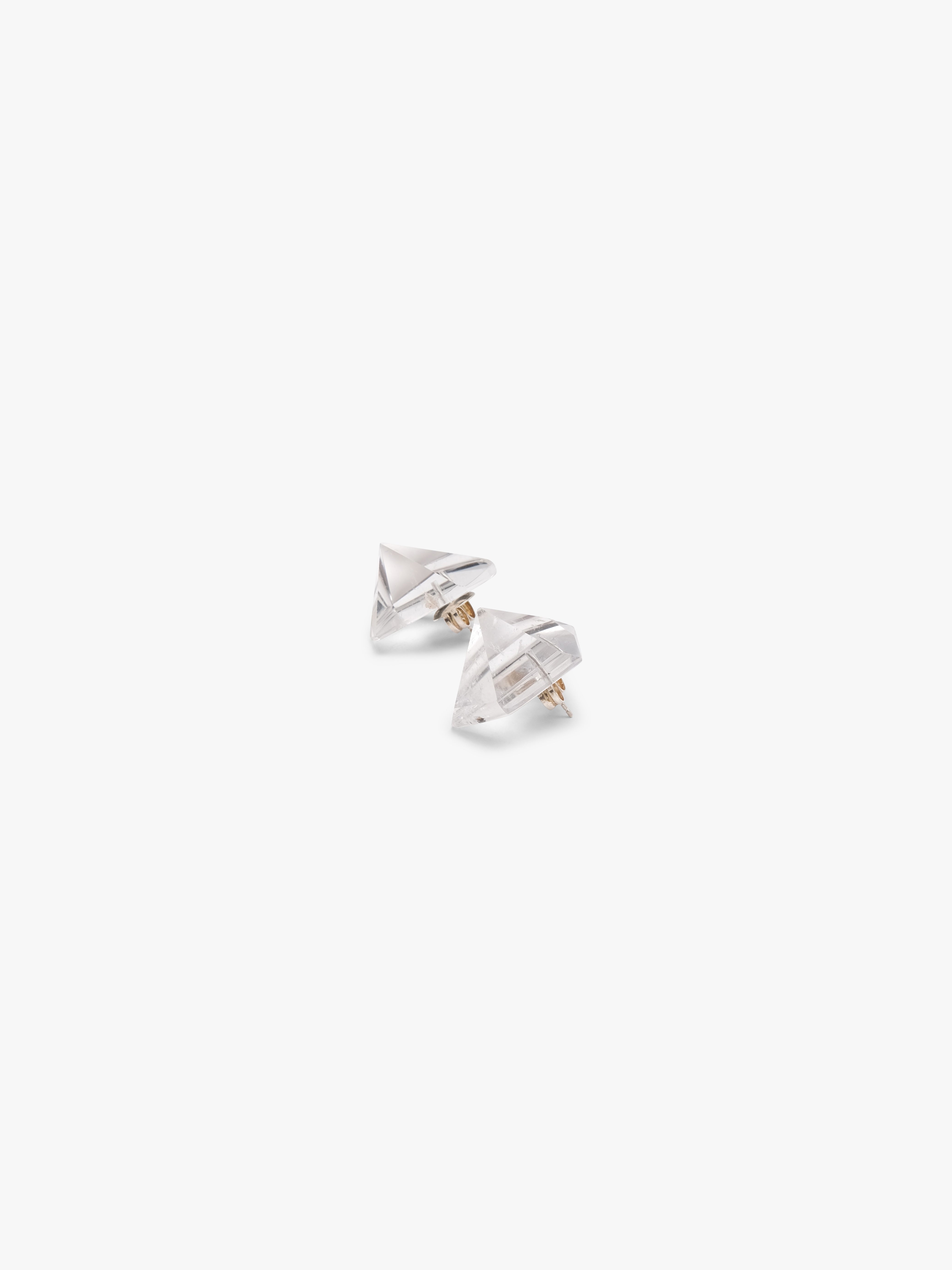 Éclat stud earrings: mountain crystal
