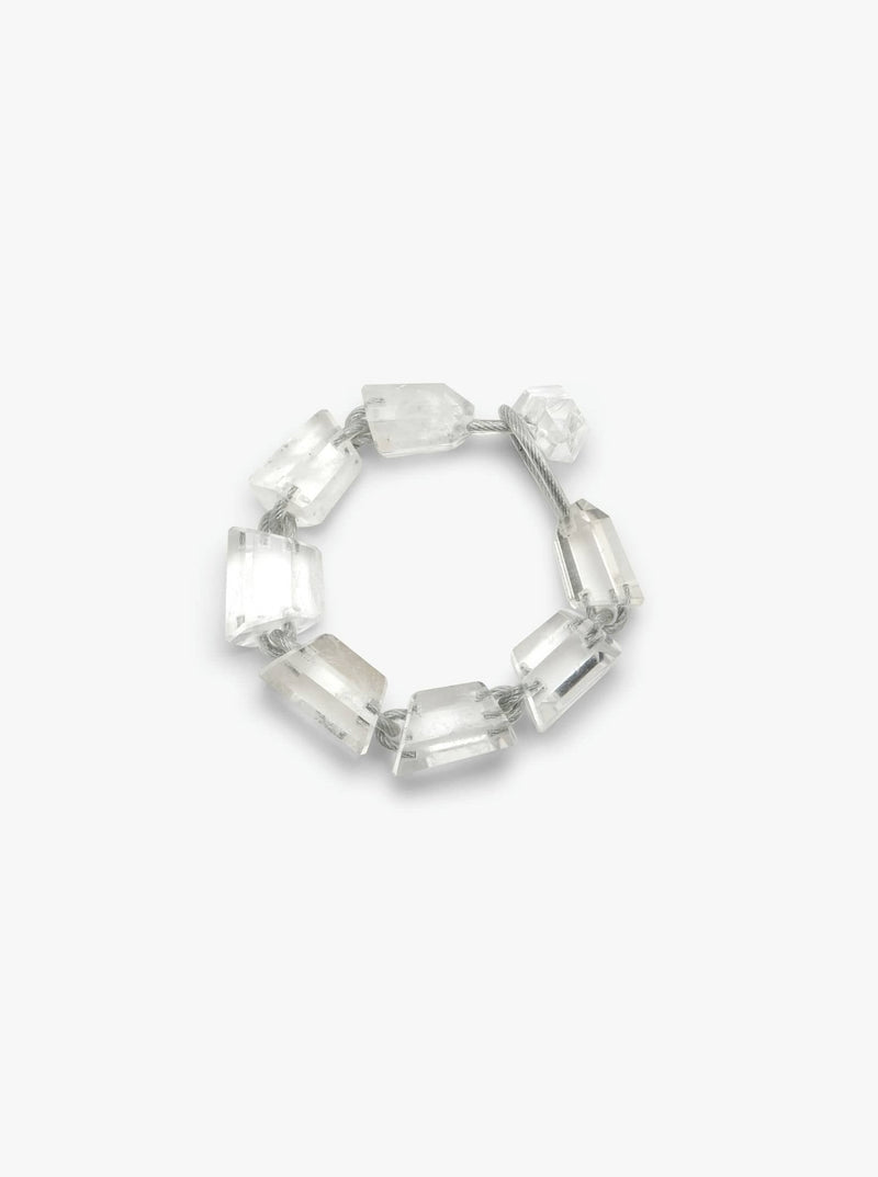 Axial bracelet: mountain crystal, wire
