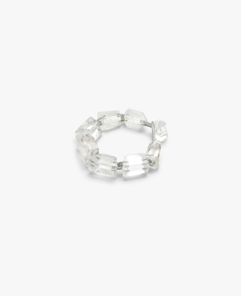 Axial bracelet: mountain crystal, wire