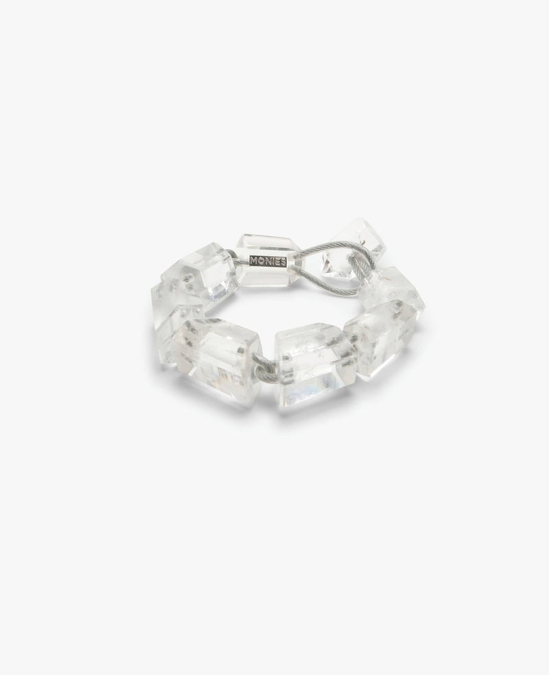 Axial bracelet: mountain crystal, wire