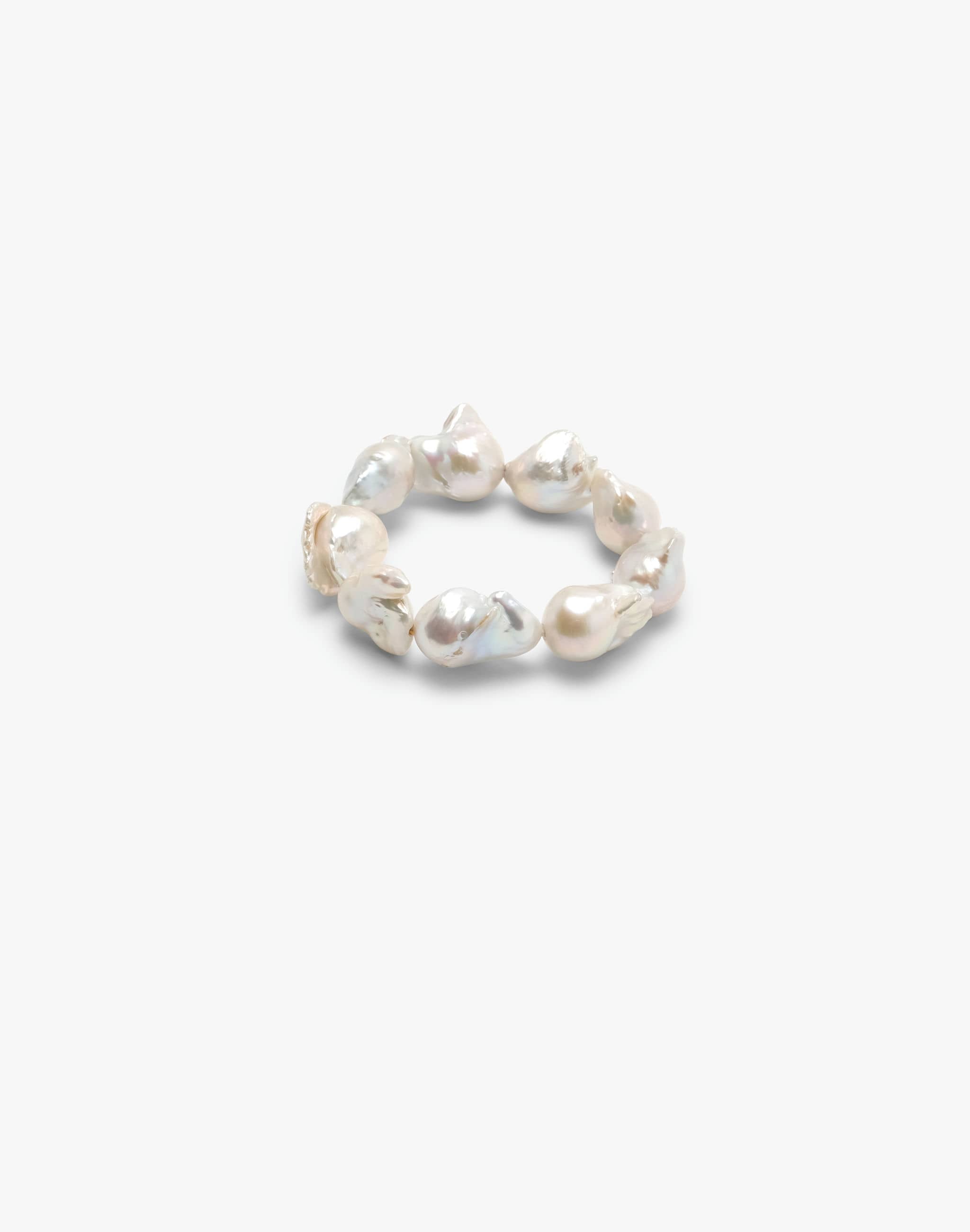 Mint bracelet: baroque pearls
