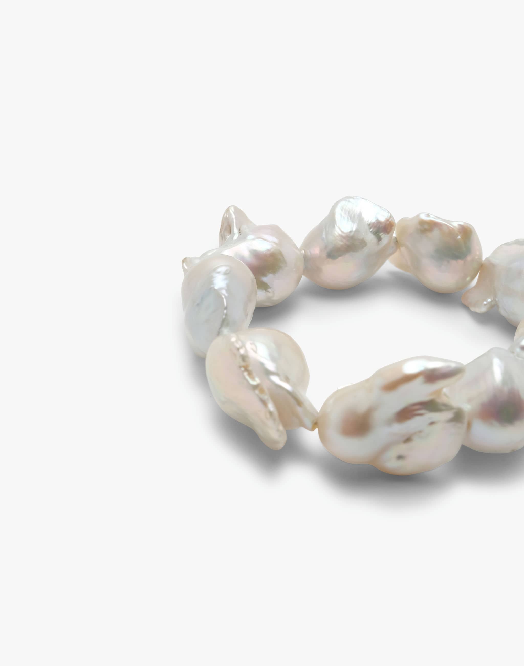 Mint bracelet: baroque pearls