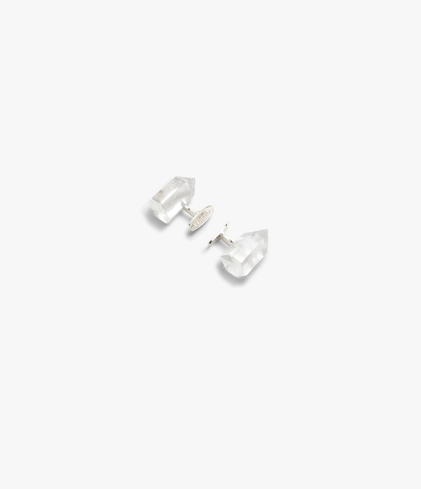 Mint cuff links: sterling silver, mountain crystal