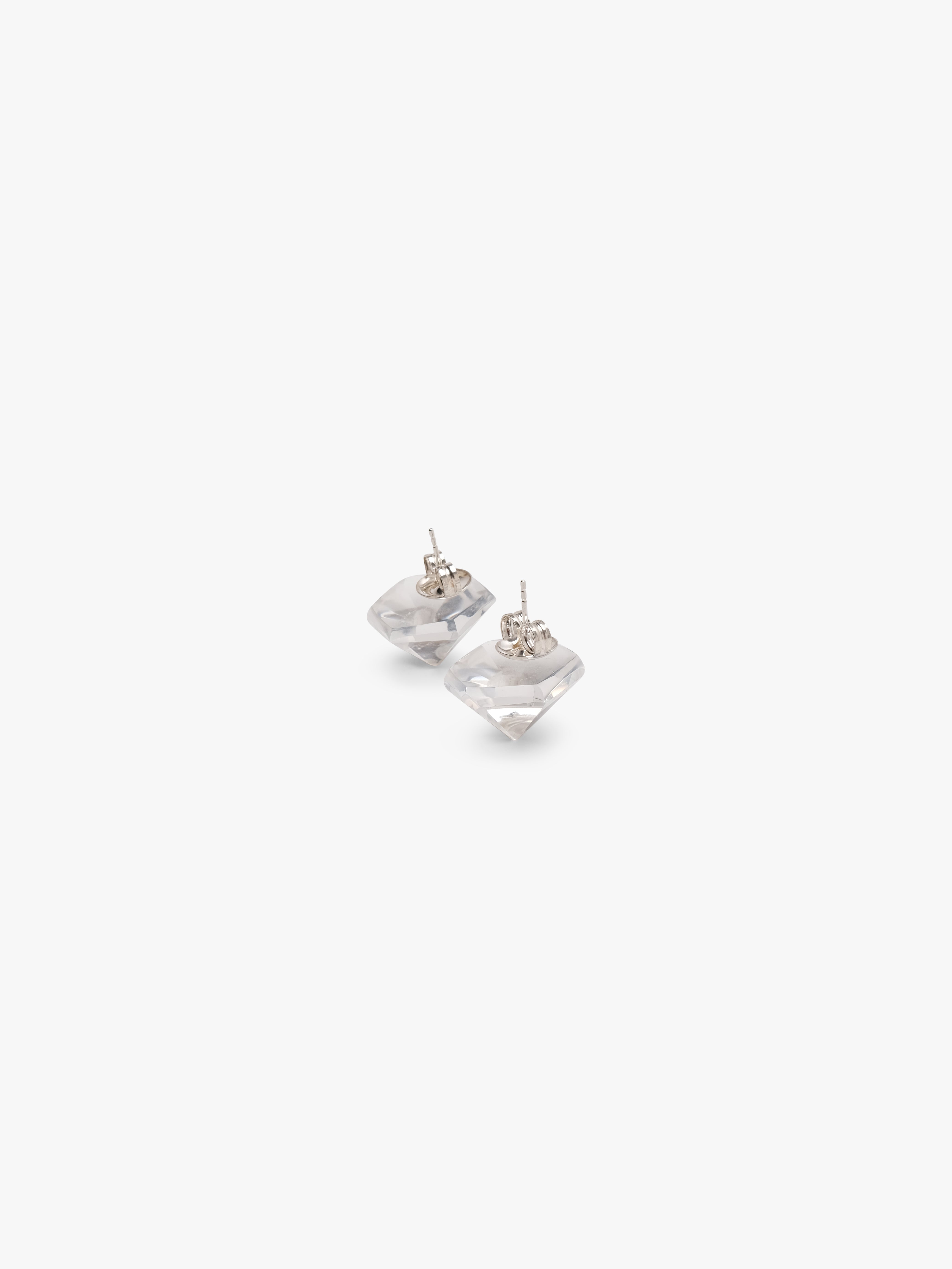 Éclat stud earrings: mountain crystal