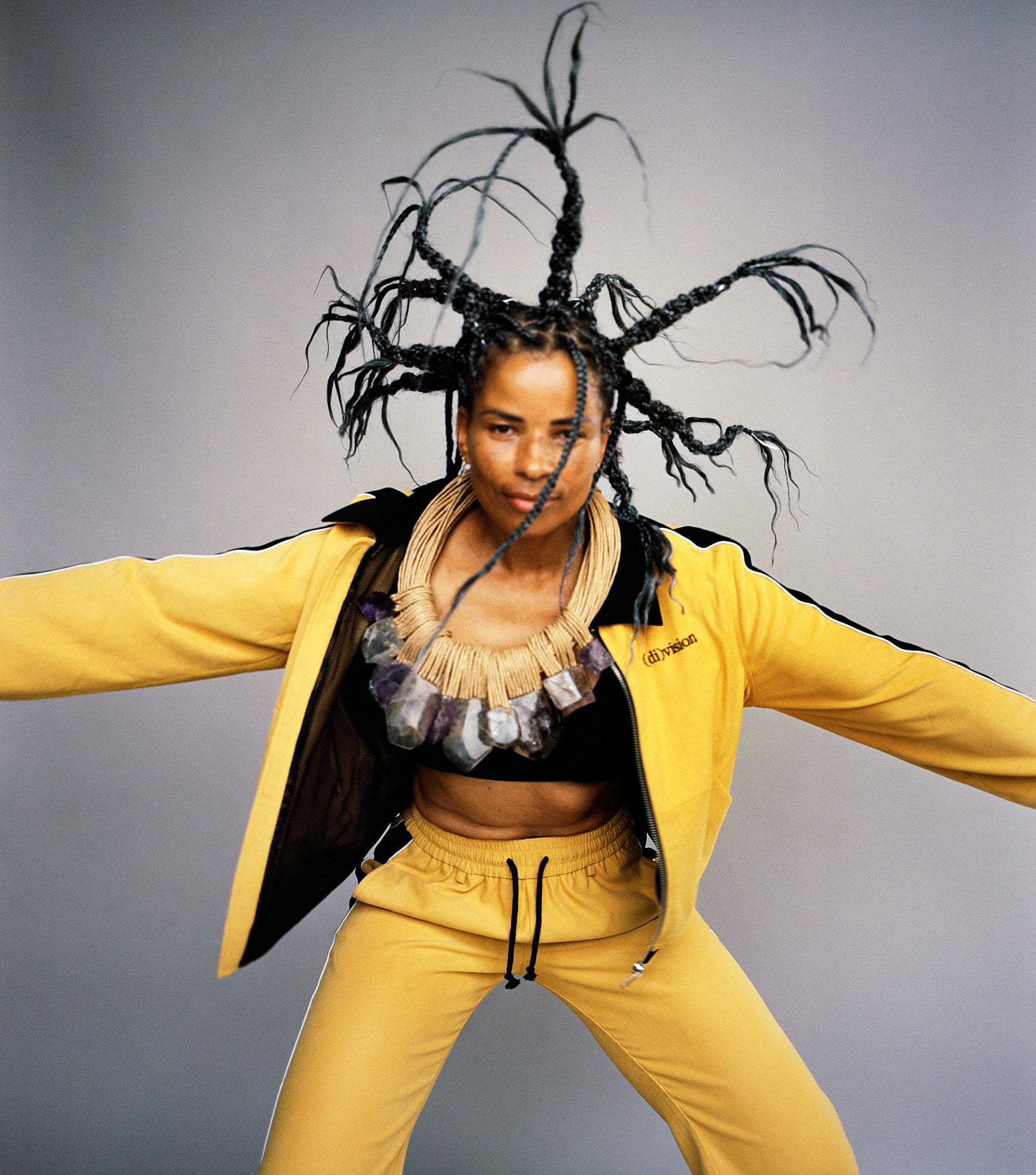 50th anniversary necklace: amethyst, crystal, quartz