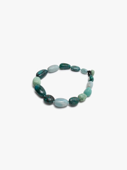 Necklace: chrysocolla, turquoise, amazonite