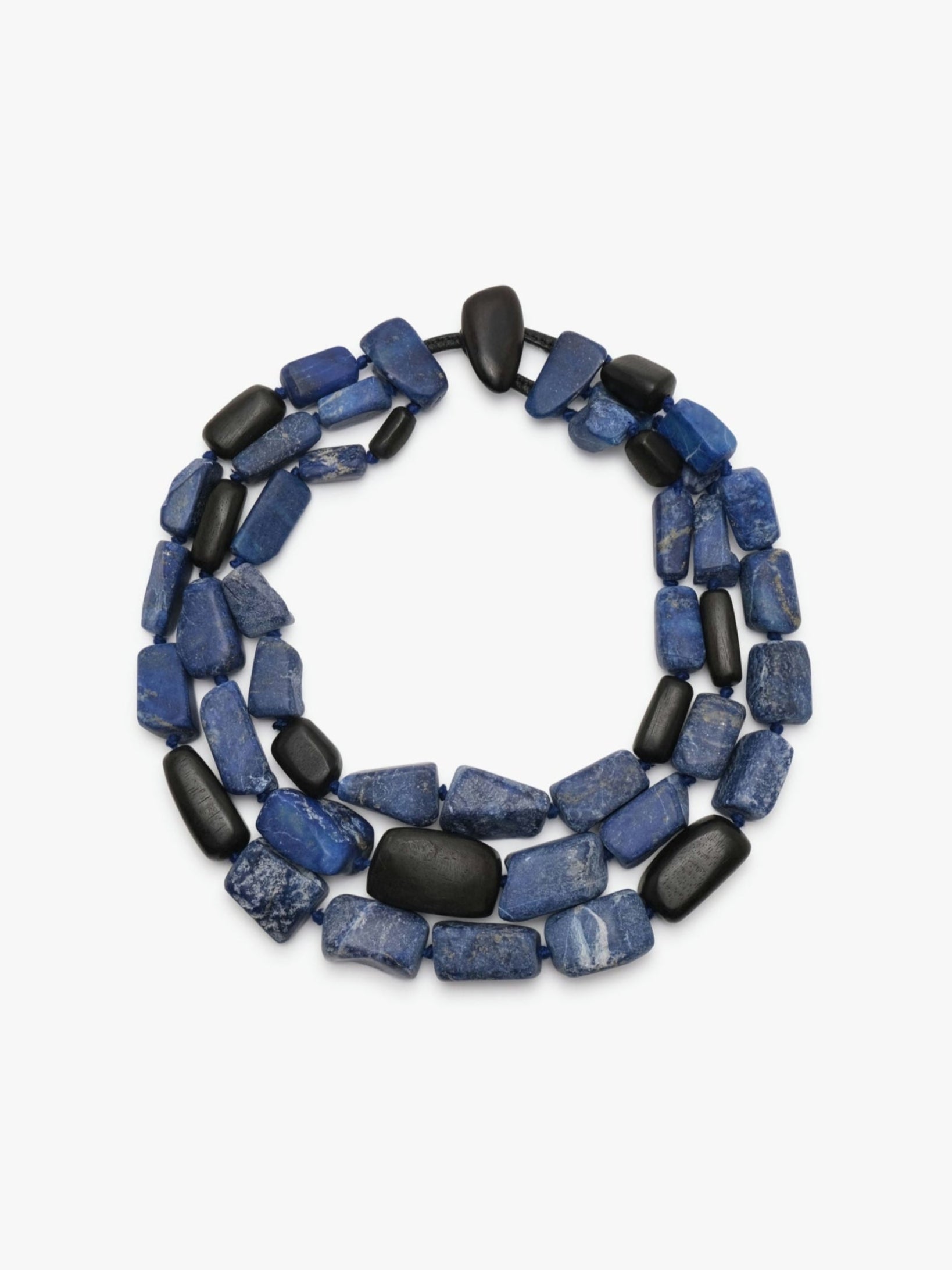 Necklace: lapis lazuli, ebony