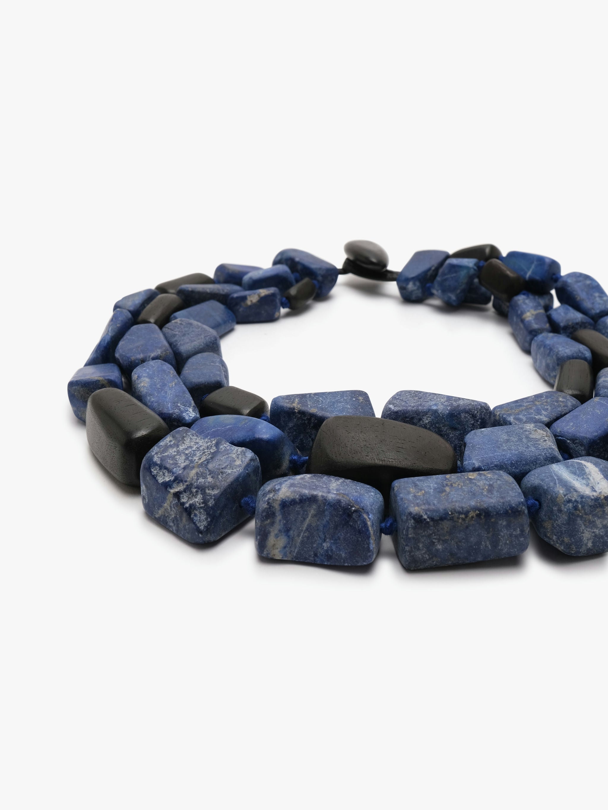 Necklace: lapis lazuli, ebony