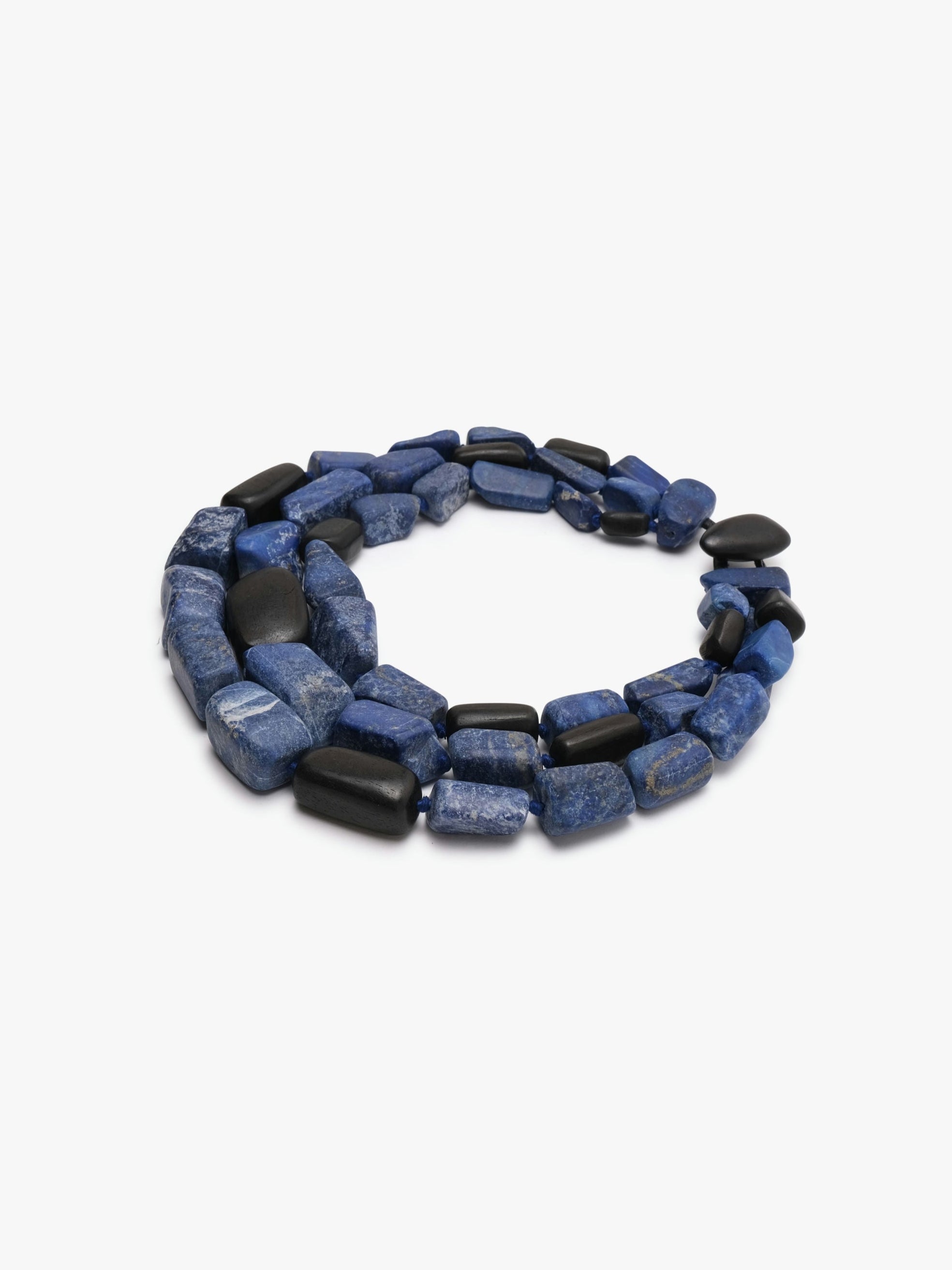 Necklace: lapis lazuli, ebony