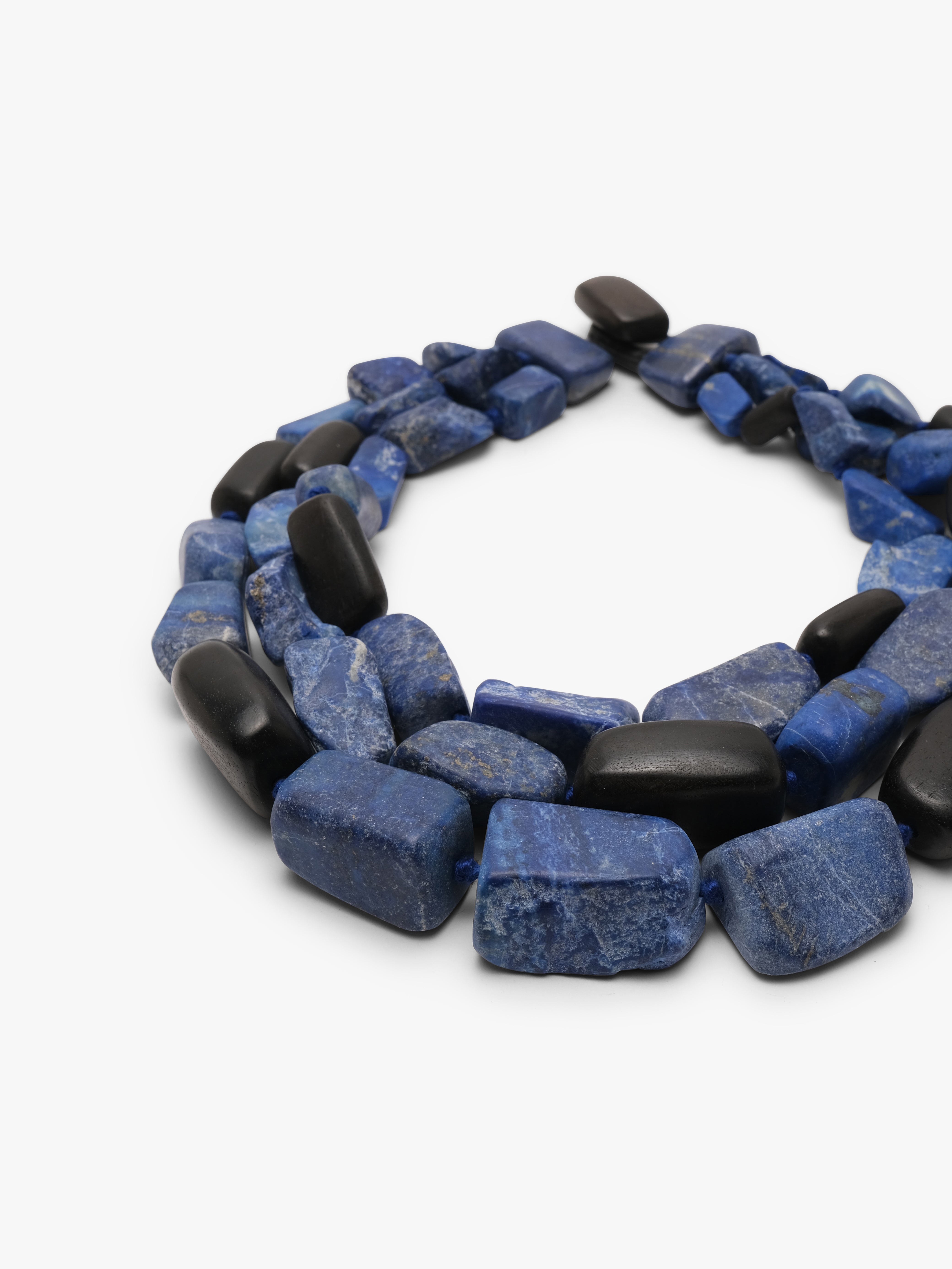Necklace: lapis lazuli, ebony