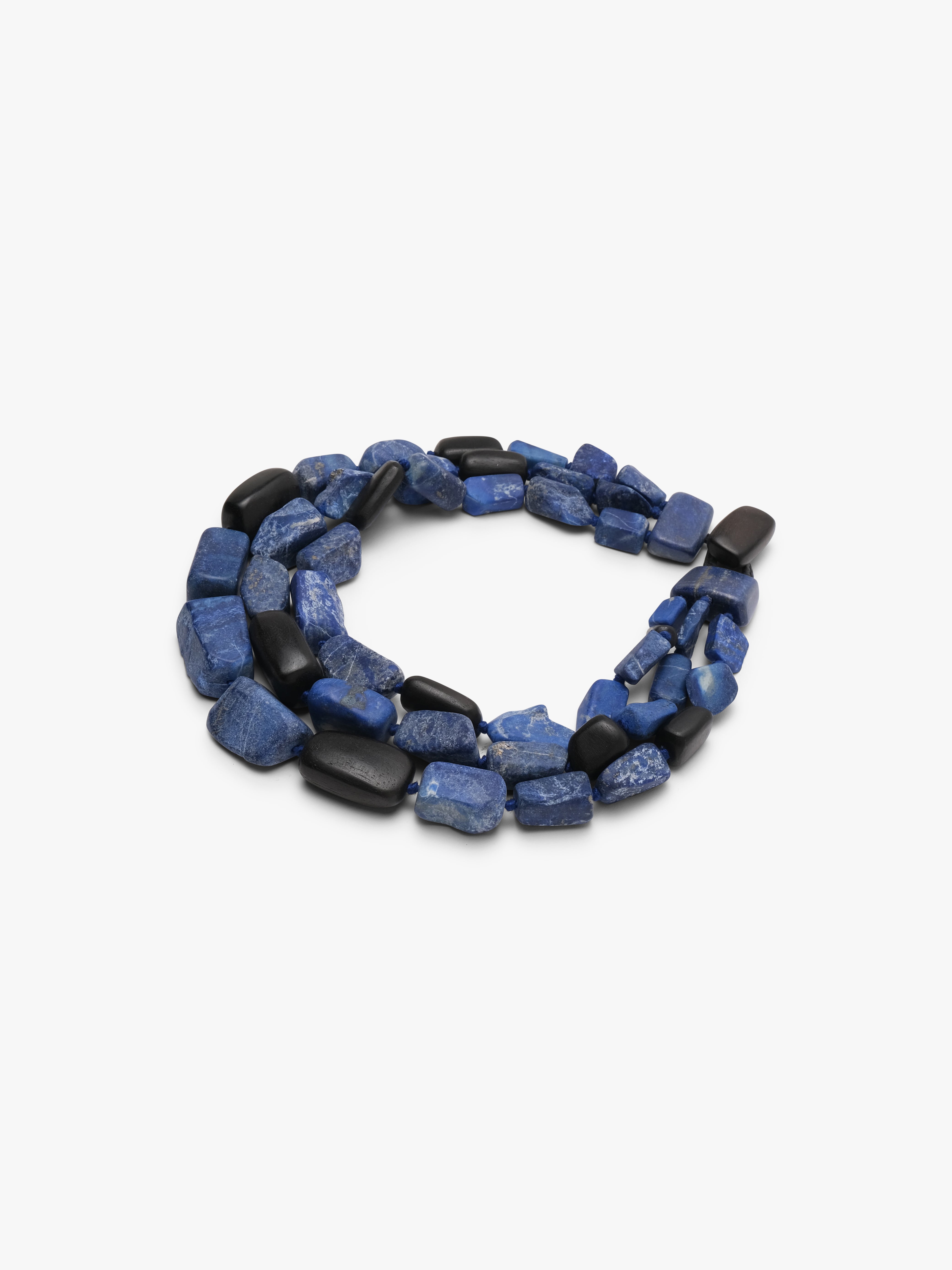 Necklace: lapis lazuli, ebony