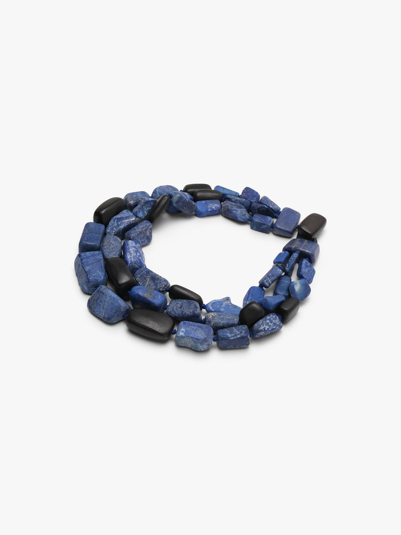 Necklace: lapis lazuli, ebony