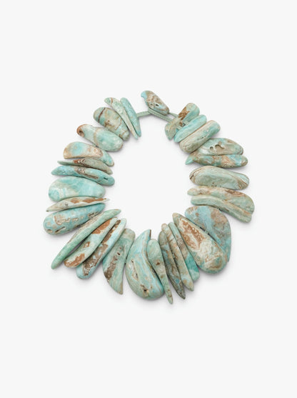 Necklace: blue aragonite