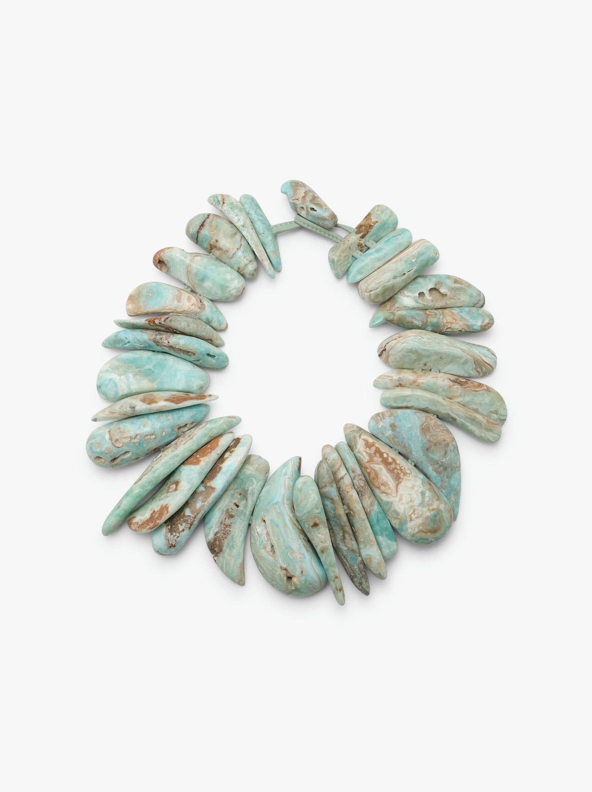 Necklace: blue aragonite