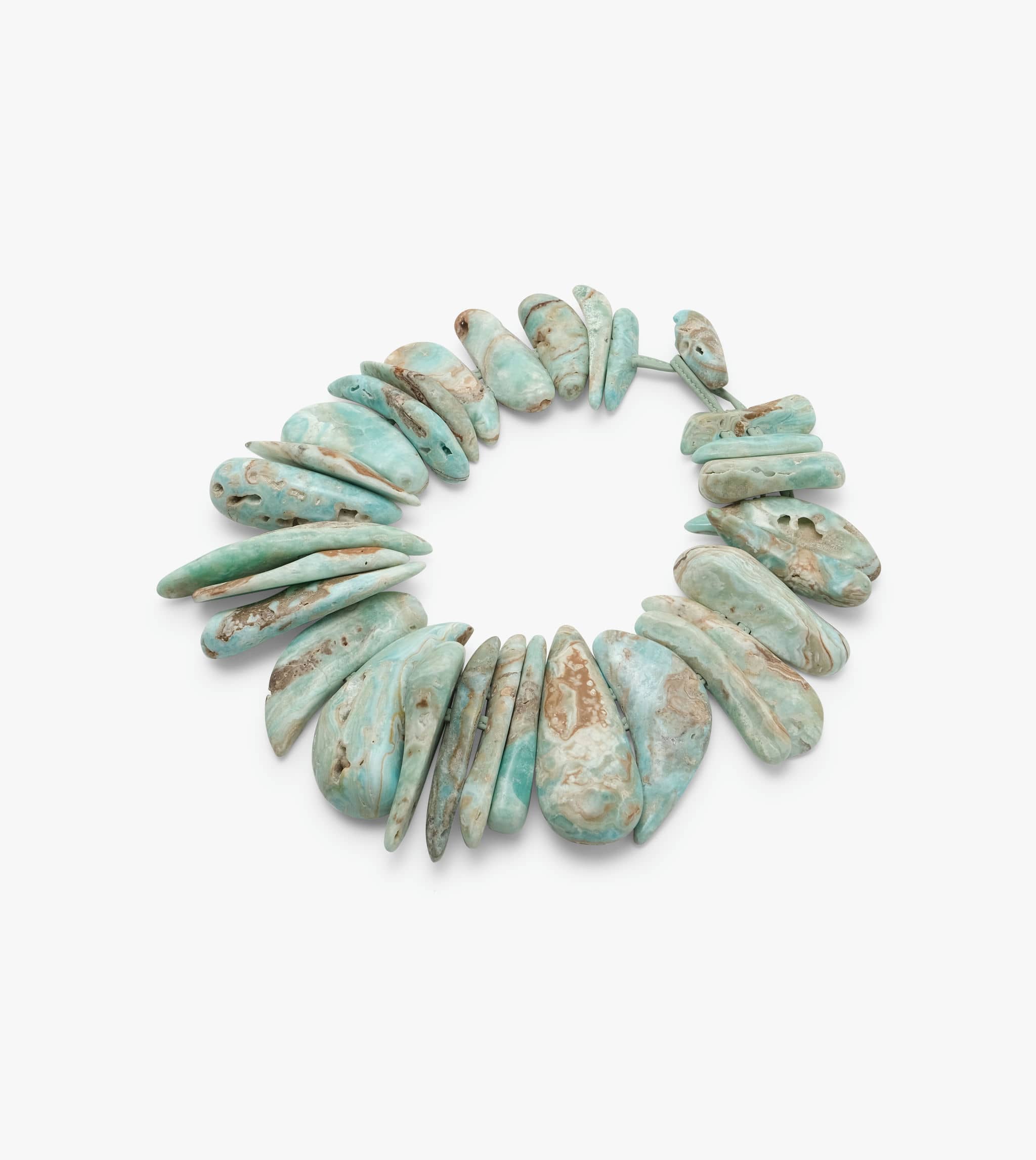 Necklace: blue aragonite