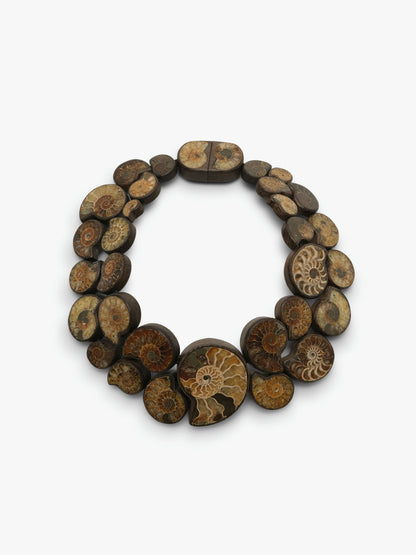 Necklace: ammonites, bog oak