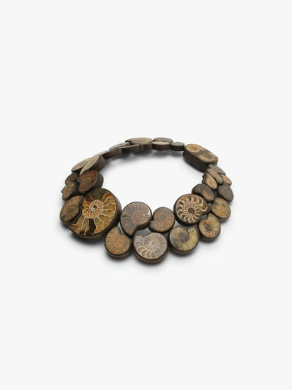 Necklace: ammonites, bog oak