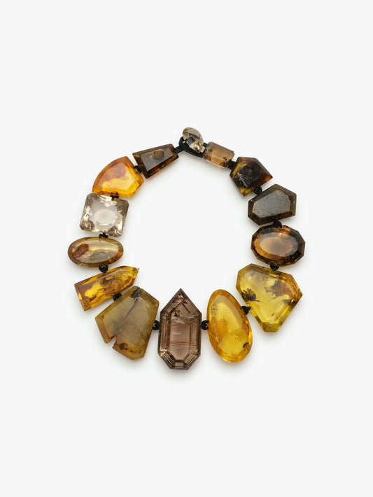 Necklace: citrine, amber, rutilated quartz