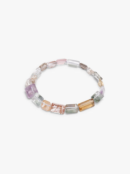 Necklace: amethyst, citrine, rosequartz, ruthilated quartz