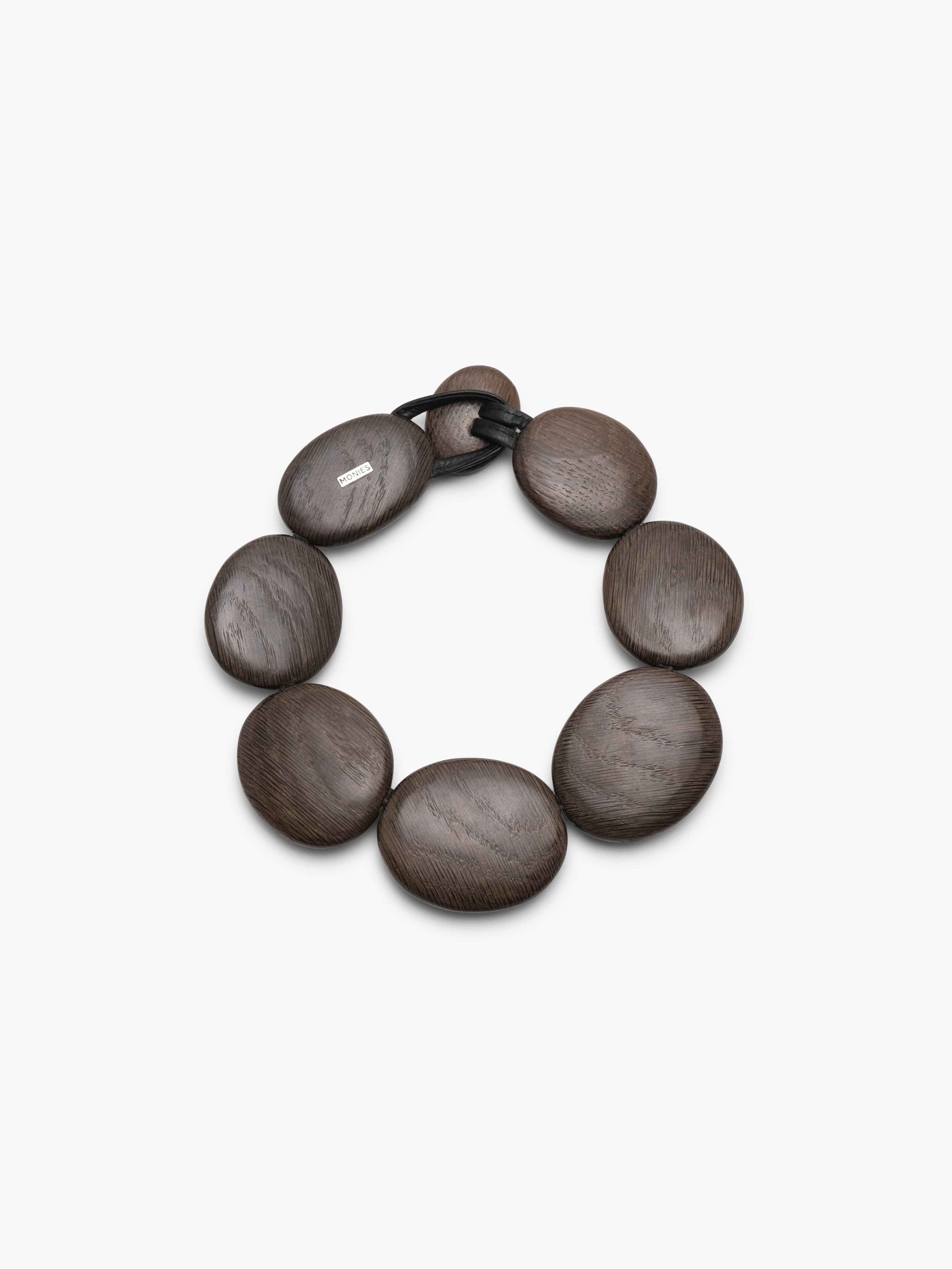 Necklace: bog oak, ocean jasper