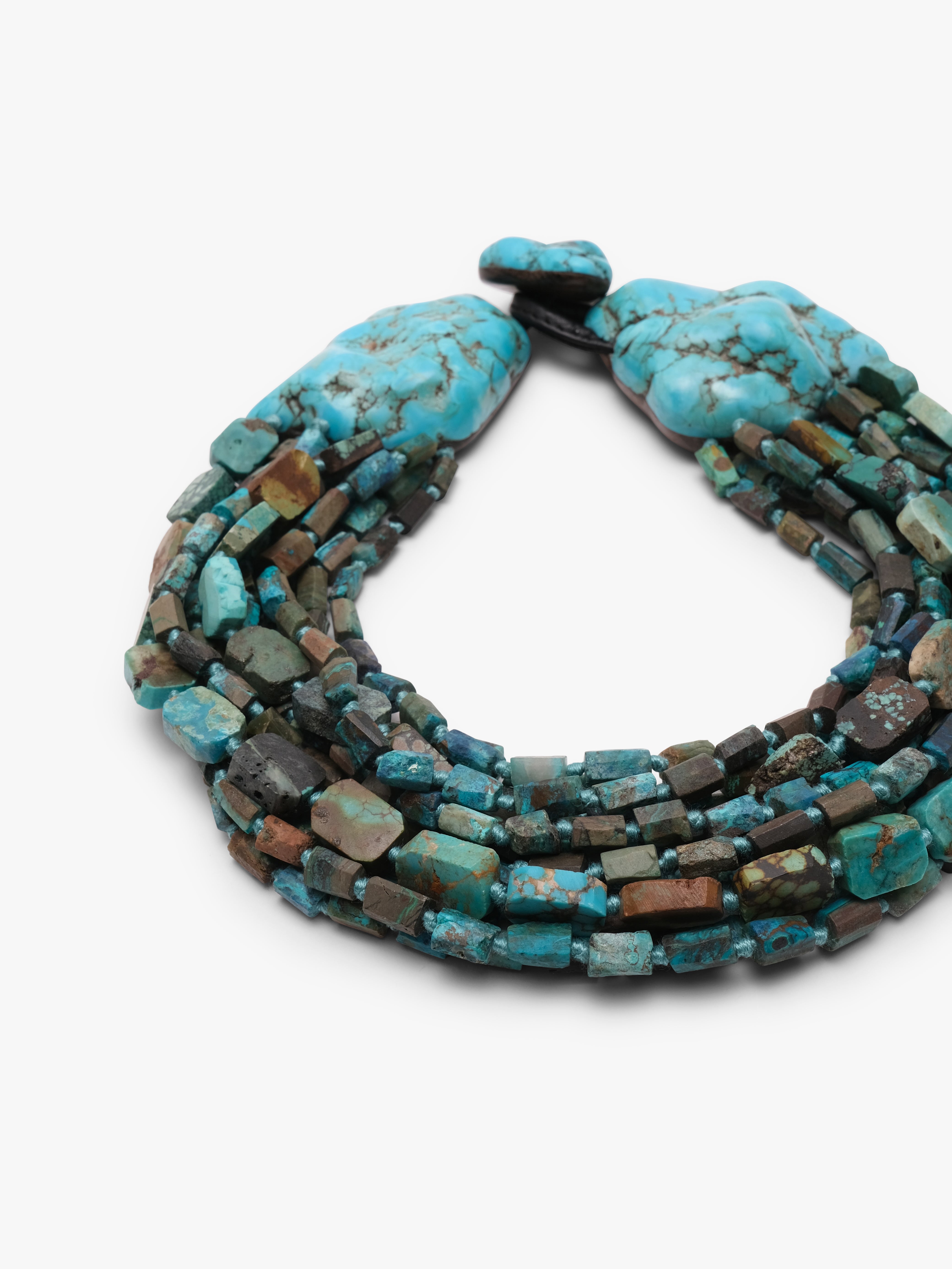 Necklace: chrysocolla, turquoise