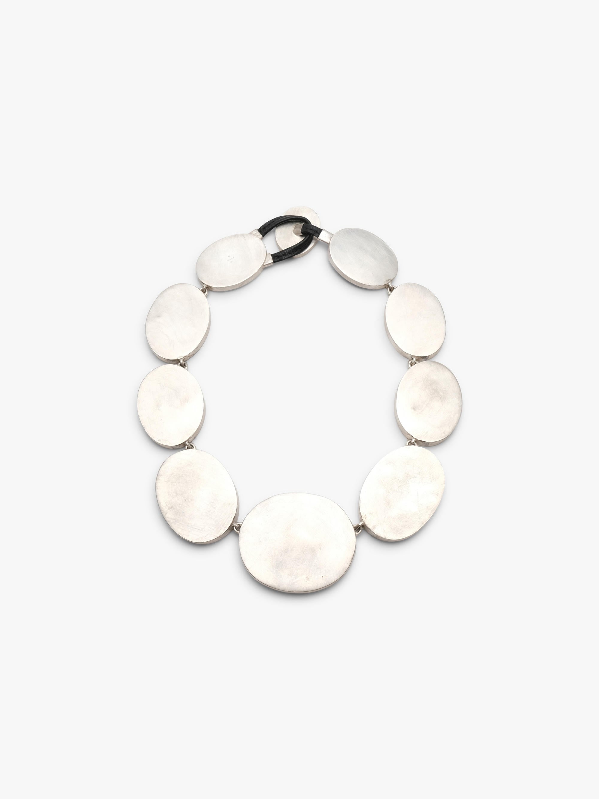 Necklace: silver, labradorite