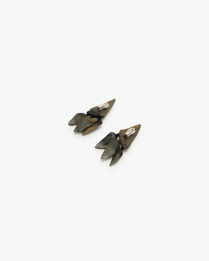 50th anniversary earclips: pehistoric shark tooth