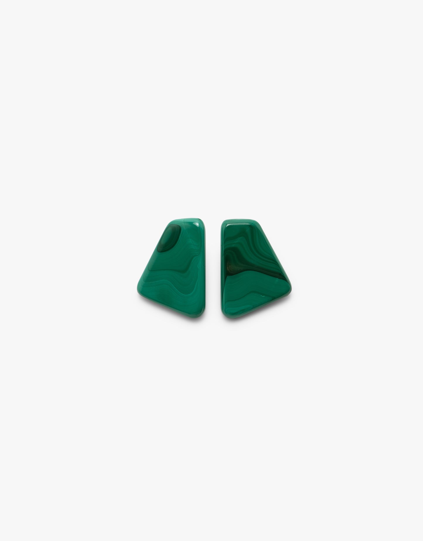 Earring: malachite