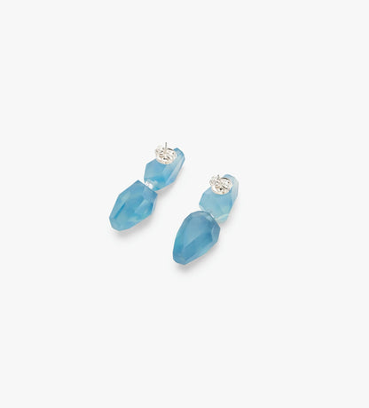 Stud earring: aquamarine