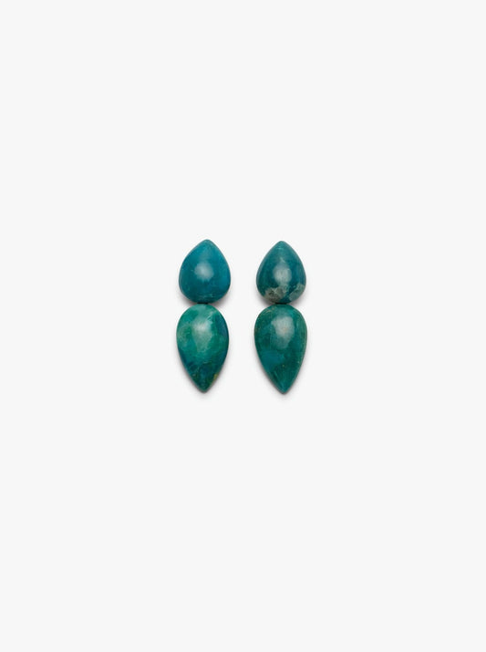 Earring: chrysocolla