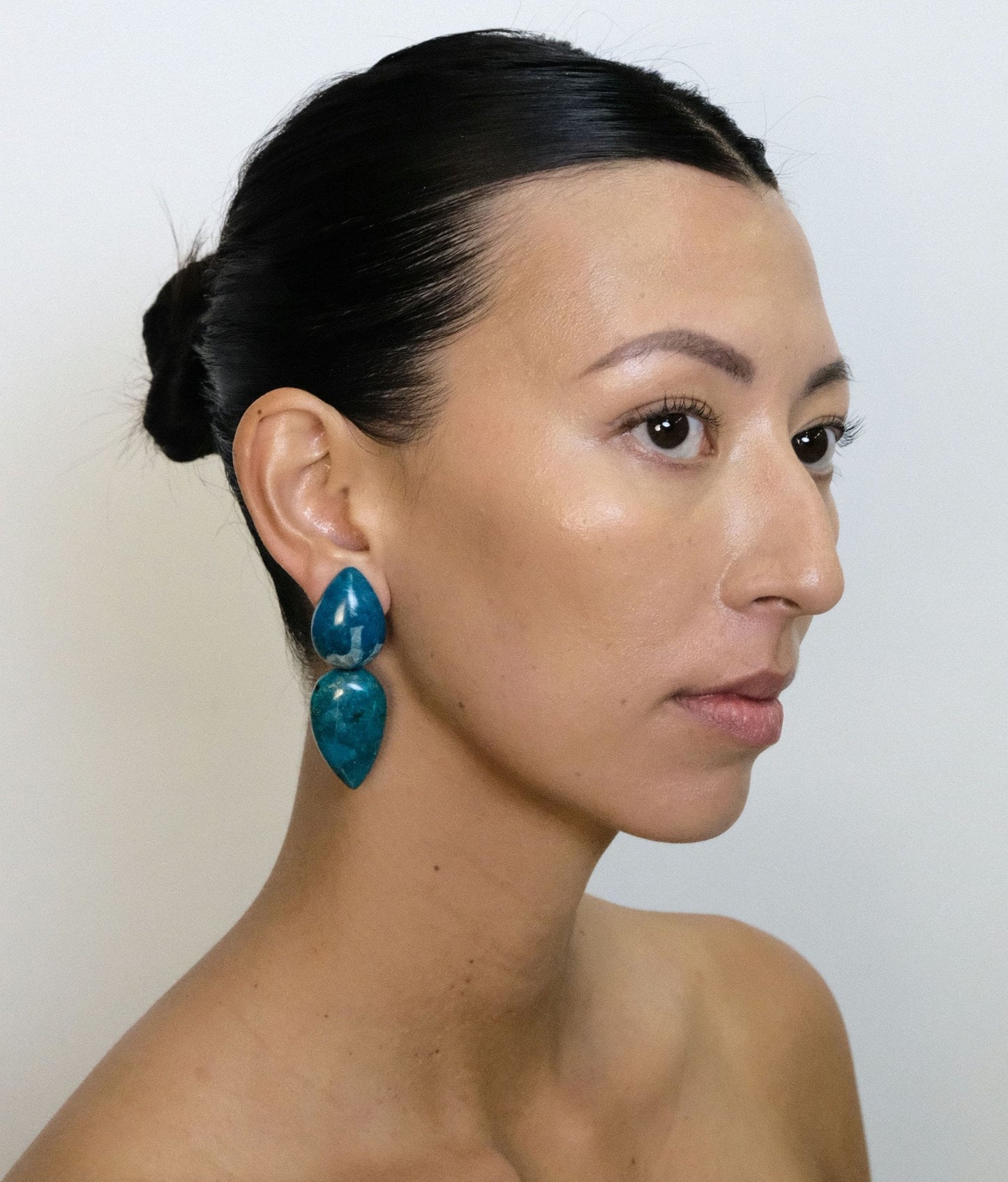 Earring: chrysocolla