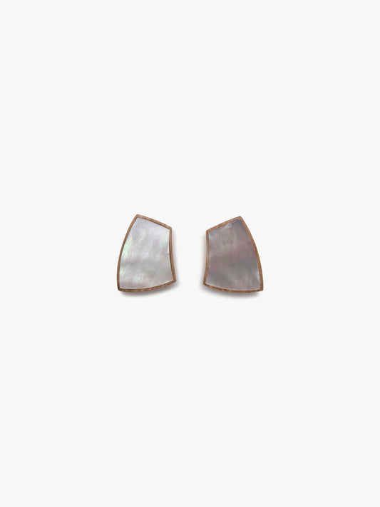 Earring: oak, mother of pearl