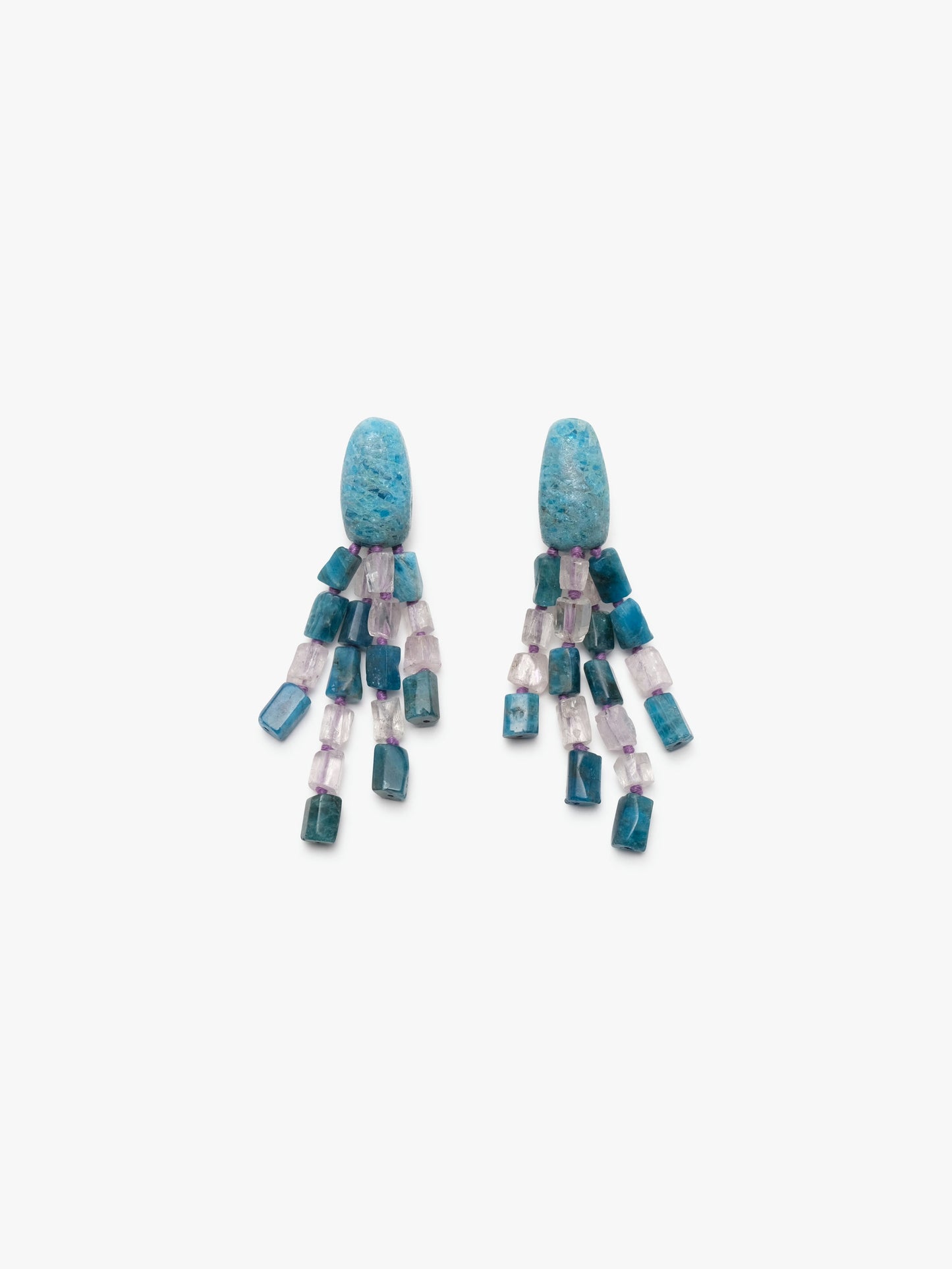 Earring: apatite, beryl