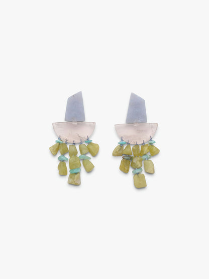 Earrings: mixed materials