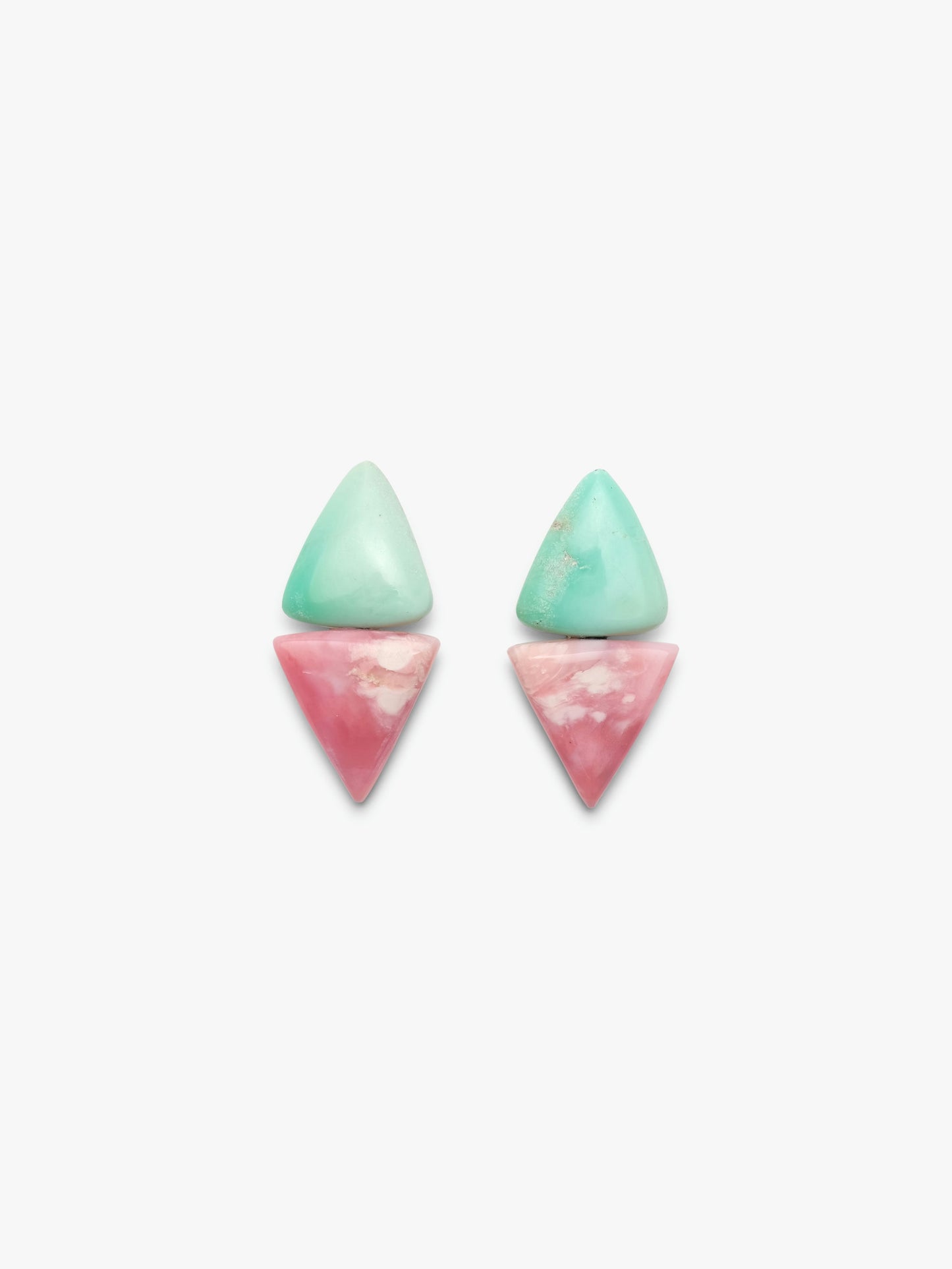 Earrings: andean opal, chrysoprase