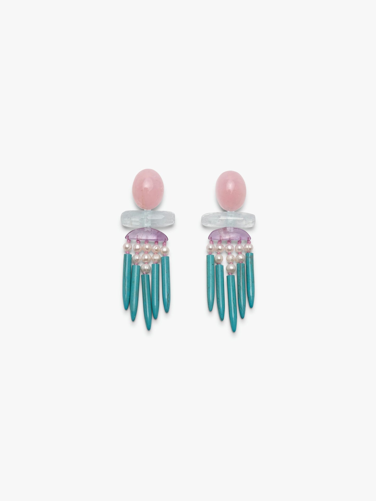 Earrings: mixed materials